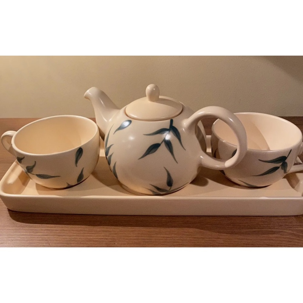 Herman Dodge & Son Tea Set Tray Teapot Cups NWOT